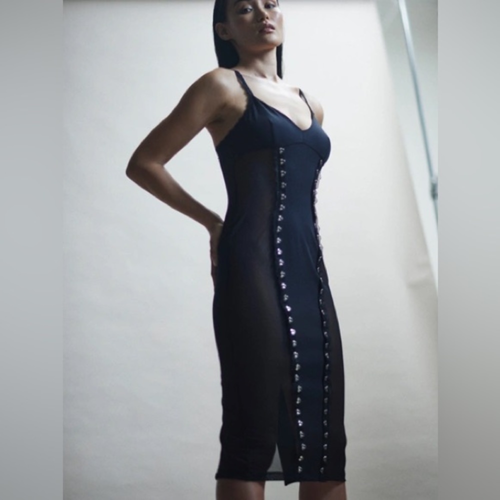 NWT HANKY PANKY x Prabal Gurung Hook-&-Eye Bodycon Slip Dress